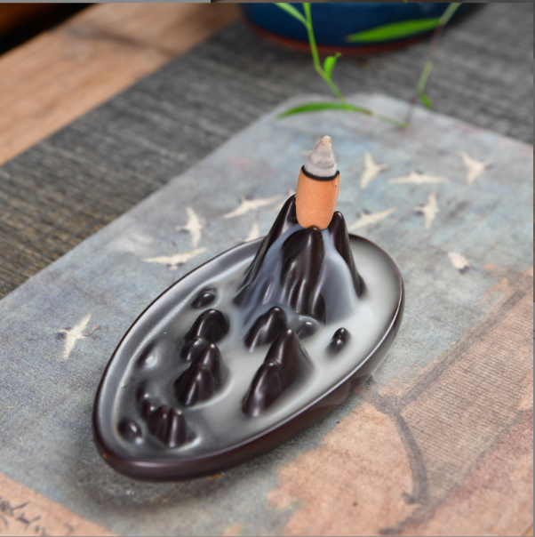 Ceramic Backflow Burner - Mountain Peak