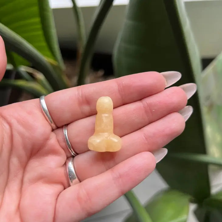Orange Calcite Crystal Phallus Carving