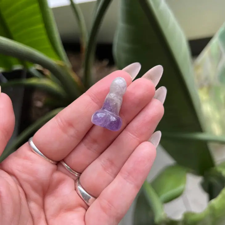 Amethyst Crystal Phallus Carving