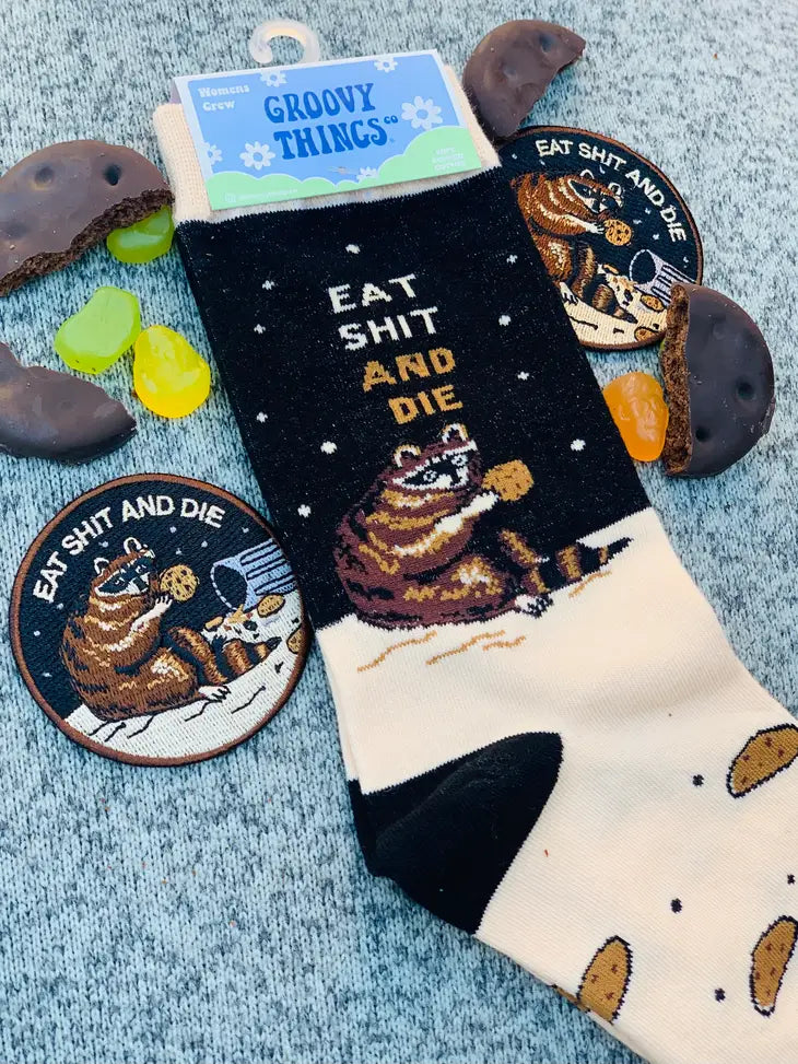 Eat Shit & Die Womens Crew Socks
