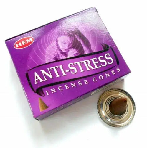 Anti-Stress Hem Incense Cones - 10 Cones