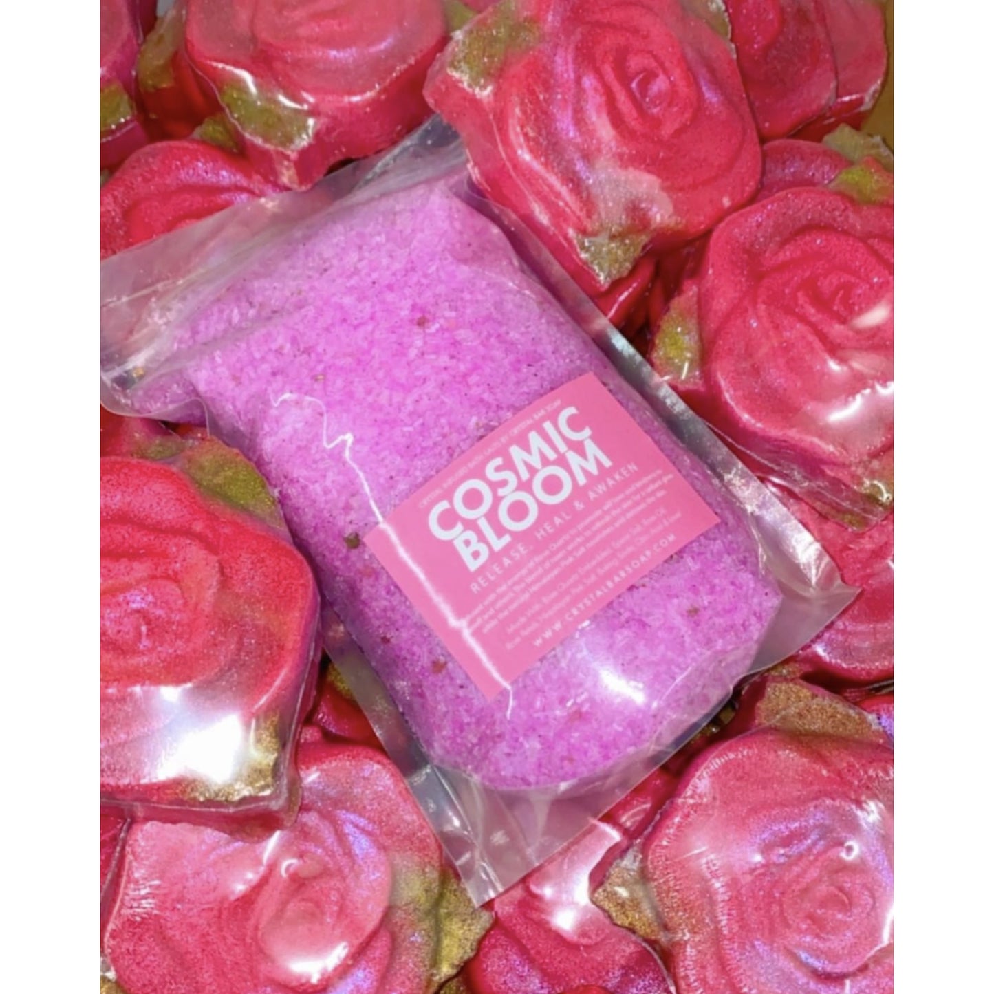 Cosmic Bloom - 30 oz Crystal Infused Bath Salt