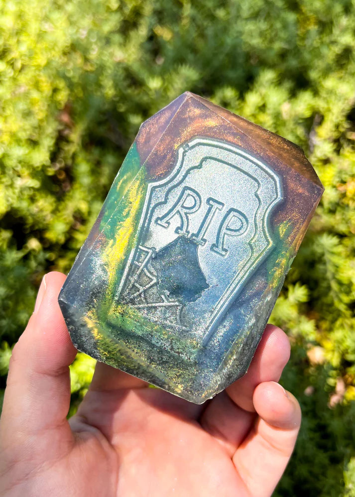 Graveyard Gathering - 7.5 oz Vegan Crystal Infused Bar Soap