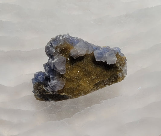 Blue Fluorite on Barite Specimen