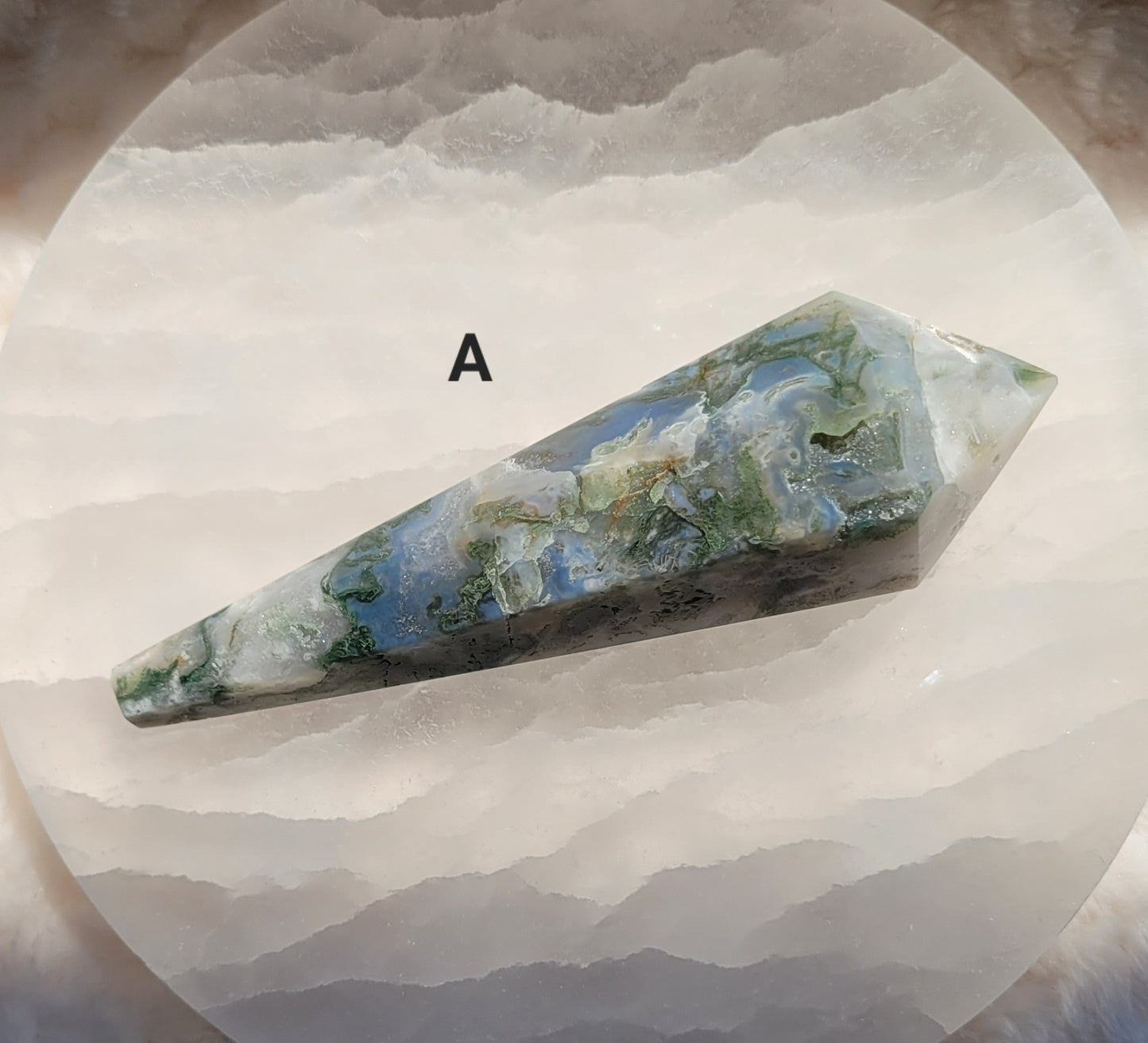 Moss Agate Wand