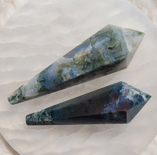 Moss Agate Wand