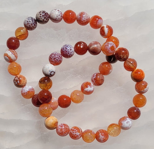 Red Orca Agate Bracelet