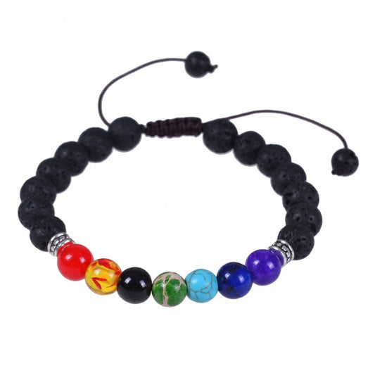 7 Chakras Lava Stone Aromatherapy Diffuser Bracelet