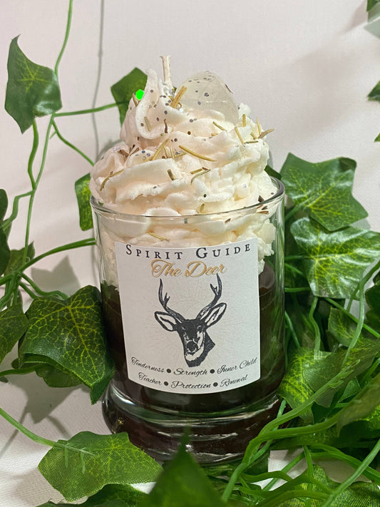 Animal Spirit Guide Crystal Candle - The Deer