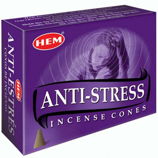 Anti-Stress Hem Incense Cones - 10 Cones