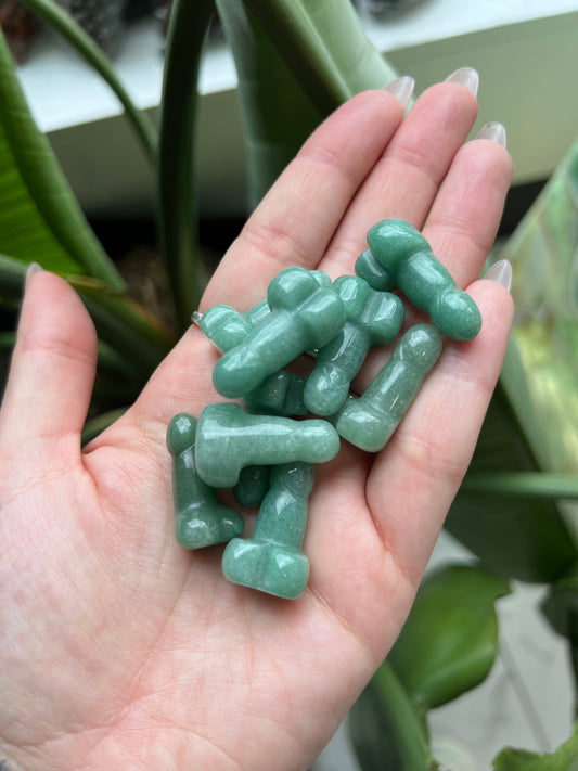 Green Aventurine Crystal Phallus Carving