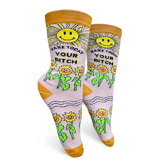 Make Today Your Bitch Womens Crew Socks