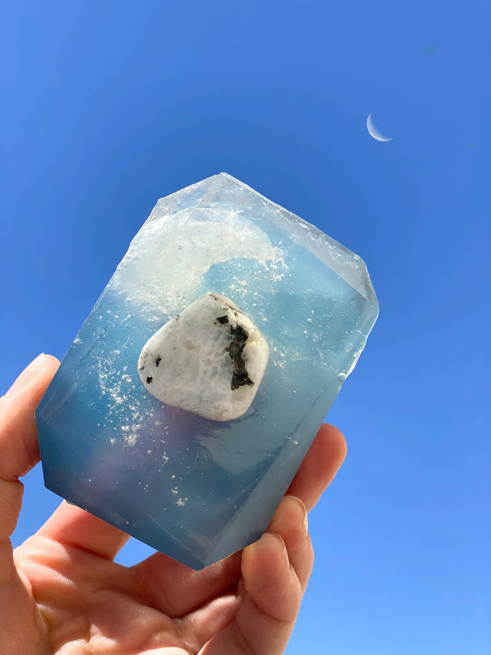 Moon Water - 5 oz Natural Crystal Infused Bar Soap